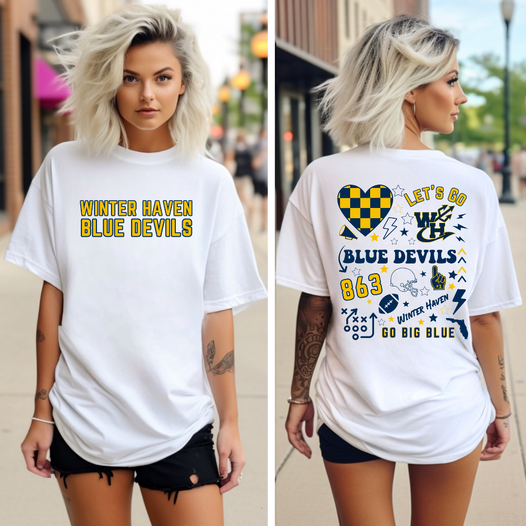 Winter Haven Blue Devils "Collection" Football Tee