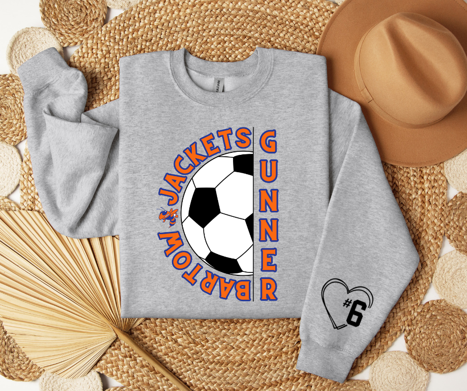 Fort Meade Soccer with Name and Sleeve Heart
