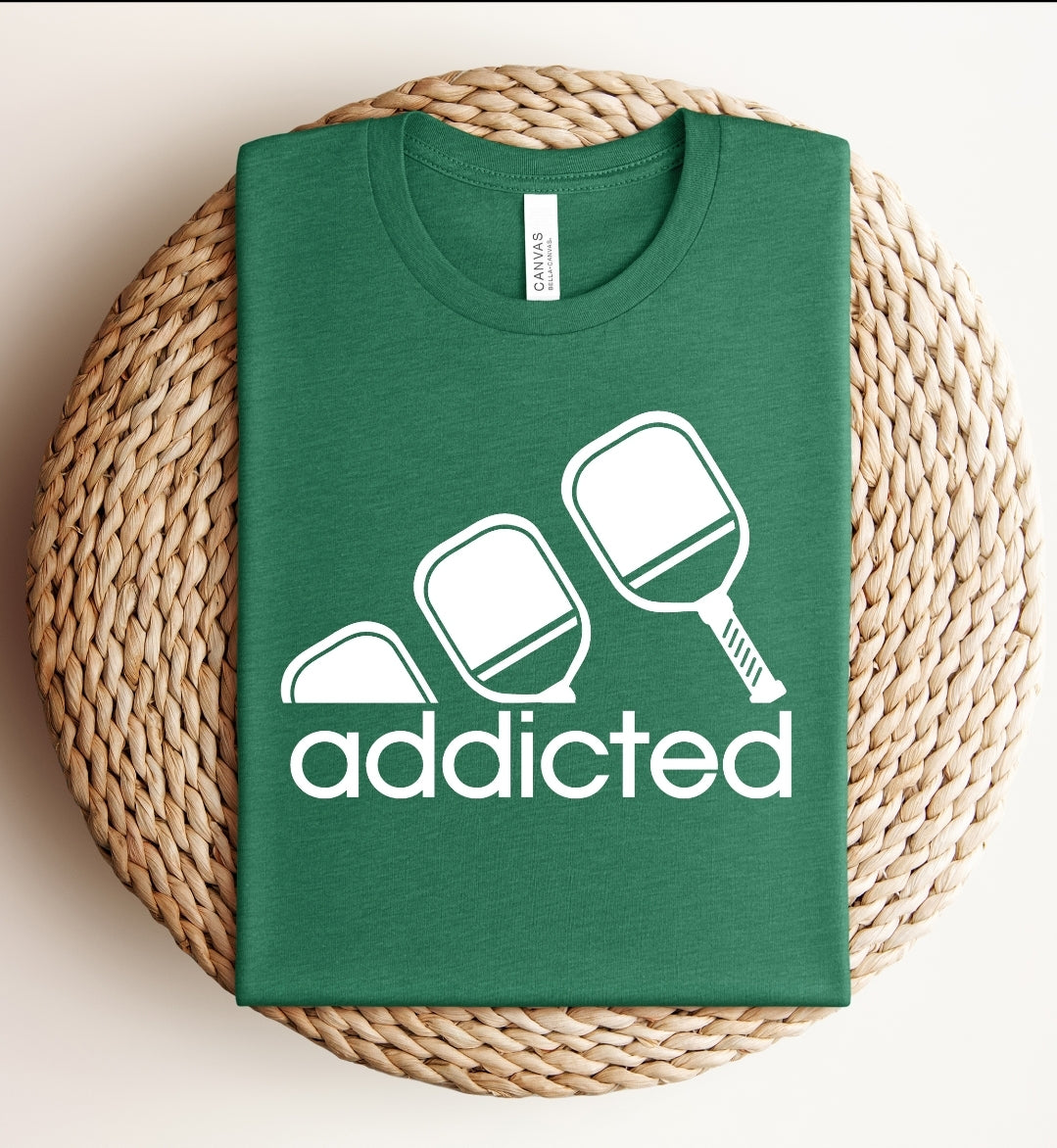 Addicted- Pickleball Tee