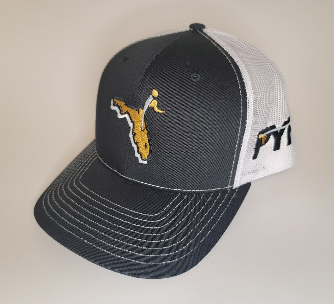 CXII Mesh Hat - Orlando, Florida (Gold State/Black-White)