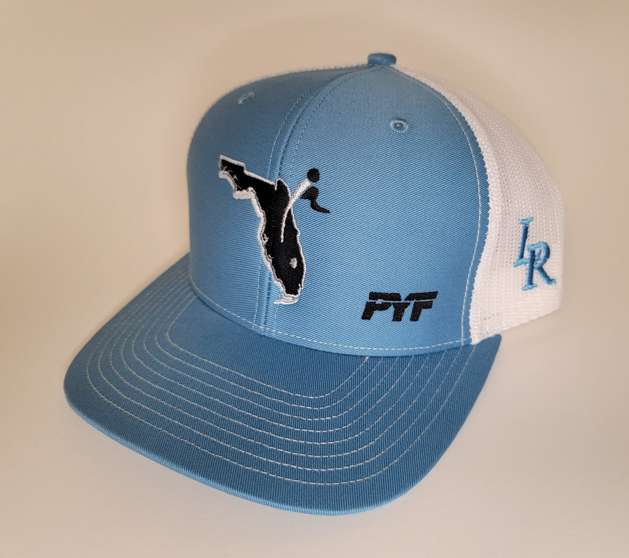 CXII Mesh Hat - Lake Region, Florida (Black State/Columbia Blue-White)