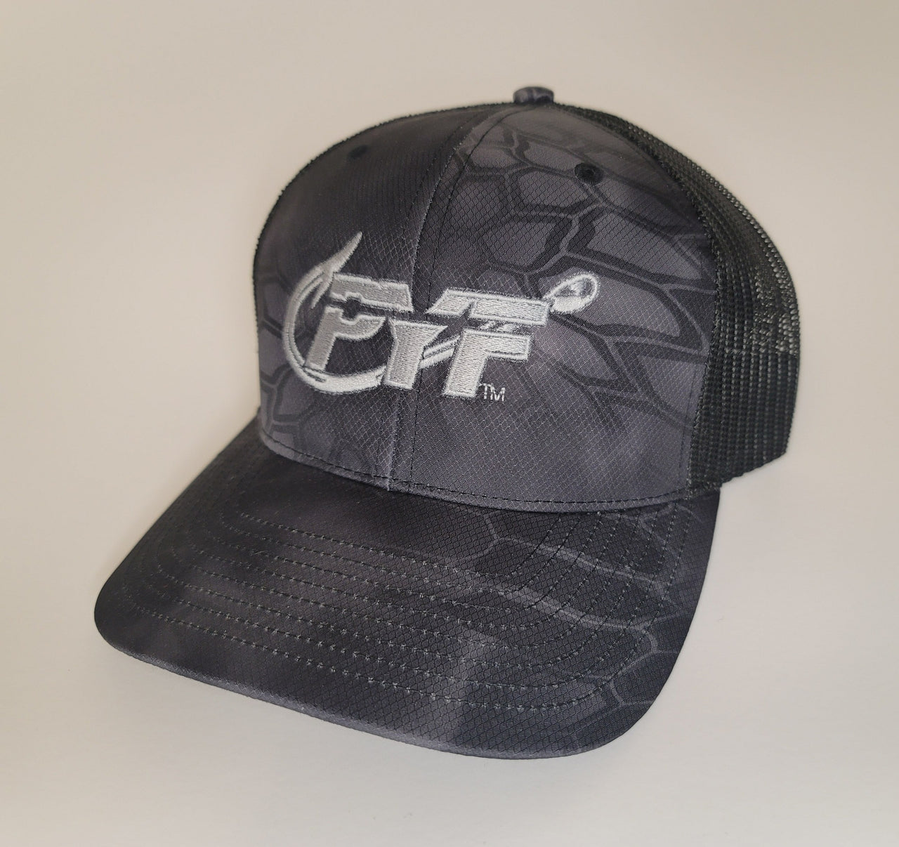 CXII Mesh Hat - Midnight Hooker Fishing (Gray Logo/Kryptek Typhon/Black)