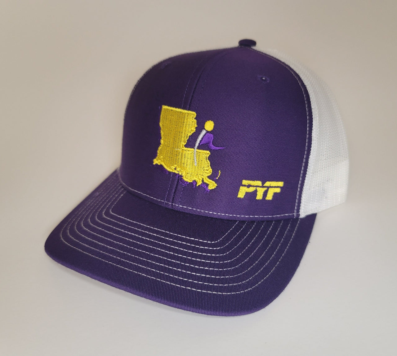 CXII Mesh Hat - Baton Rouge, Louisiana (Yellow State/Purple-White)