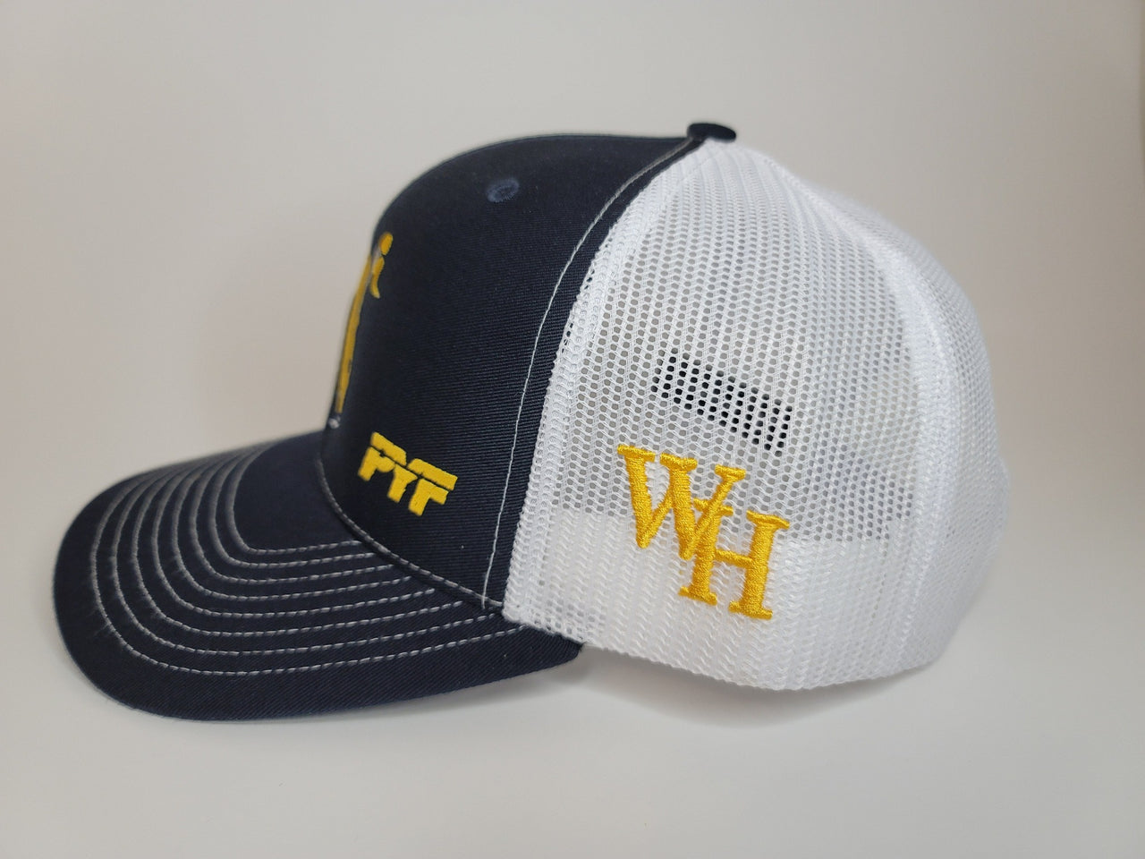CXII Mesh Hat - Winter Haven, Florida (Gold State/Navy-White)