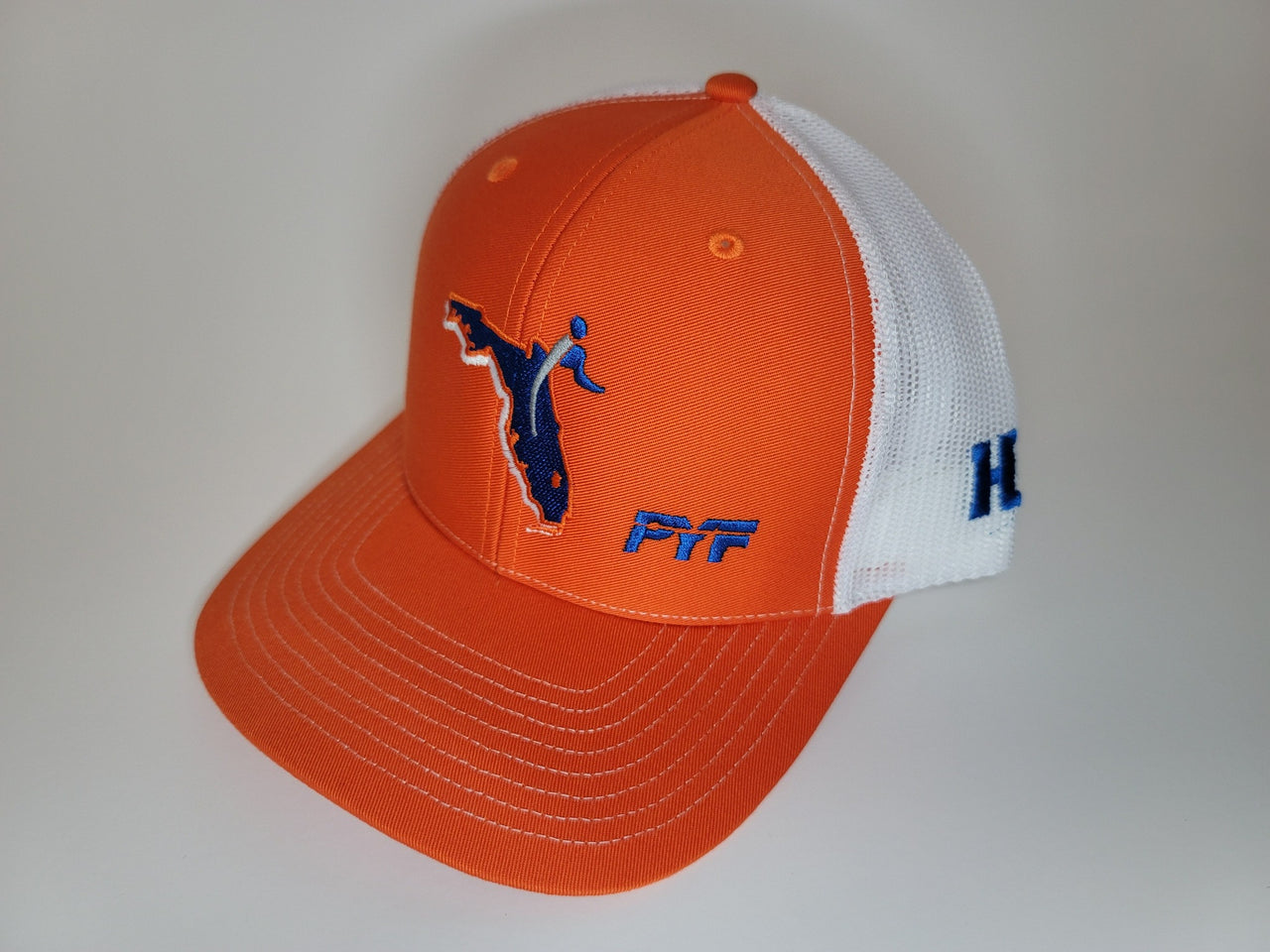 CXII Mesh Hat - Hardee County, Florida (Blue State/Orange-White)