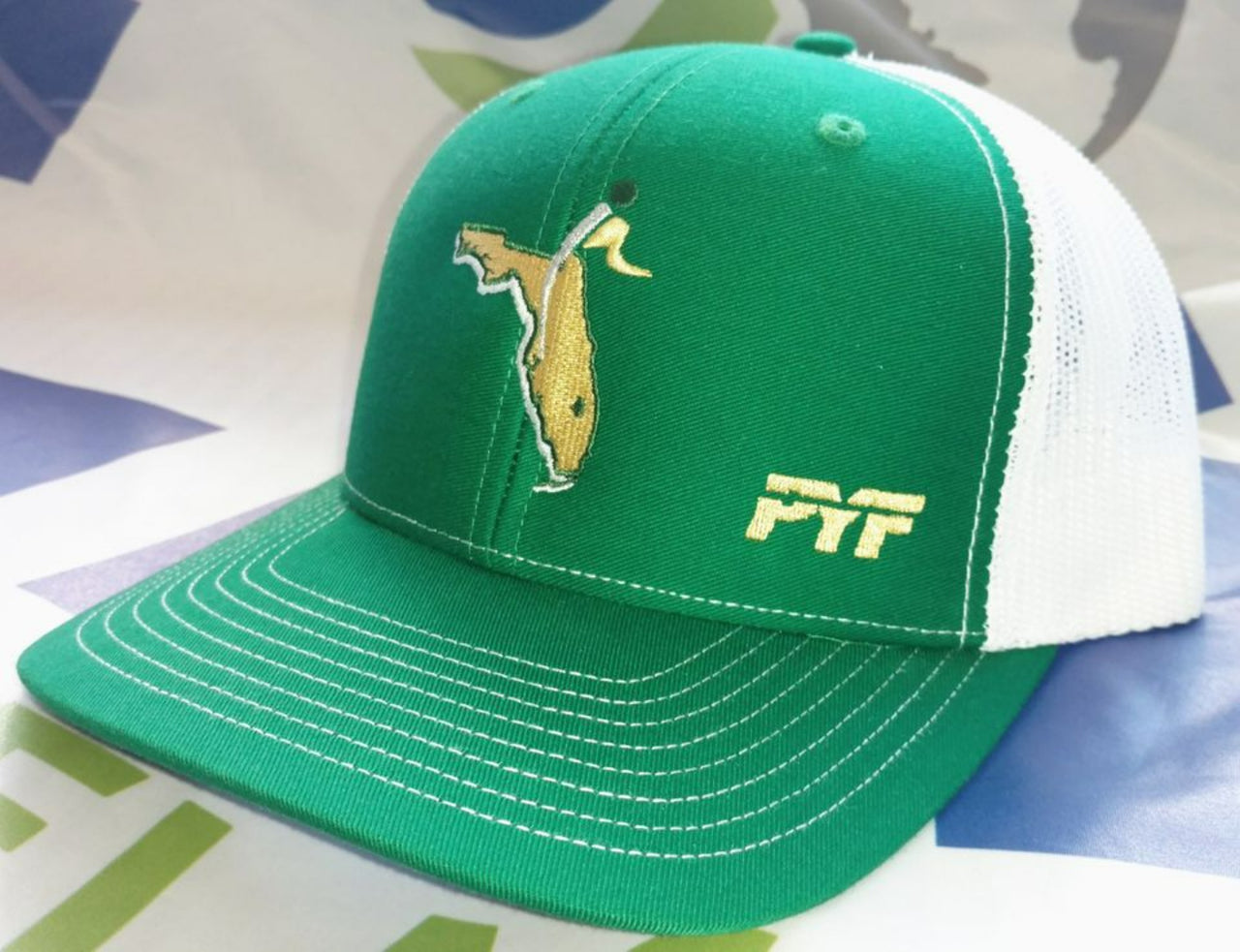 CXII Mesh Hat - Tampa, Florida (Gold State/Green-White)