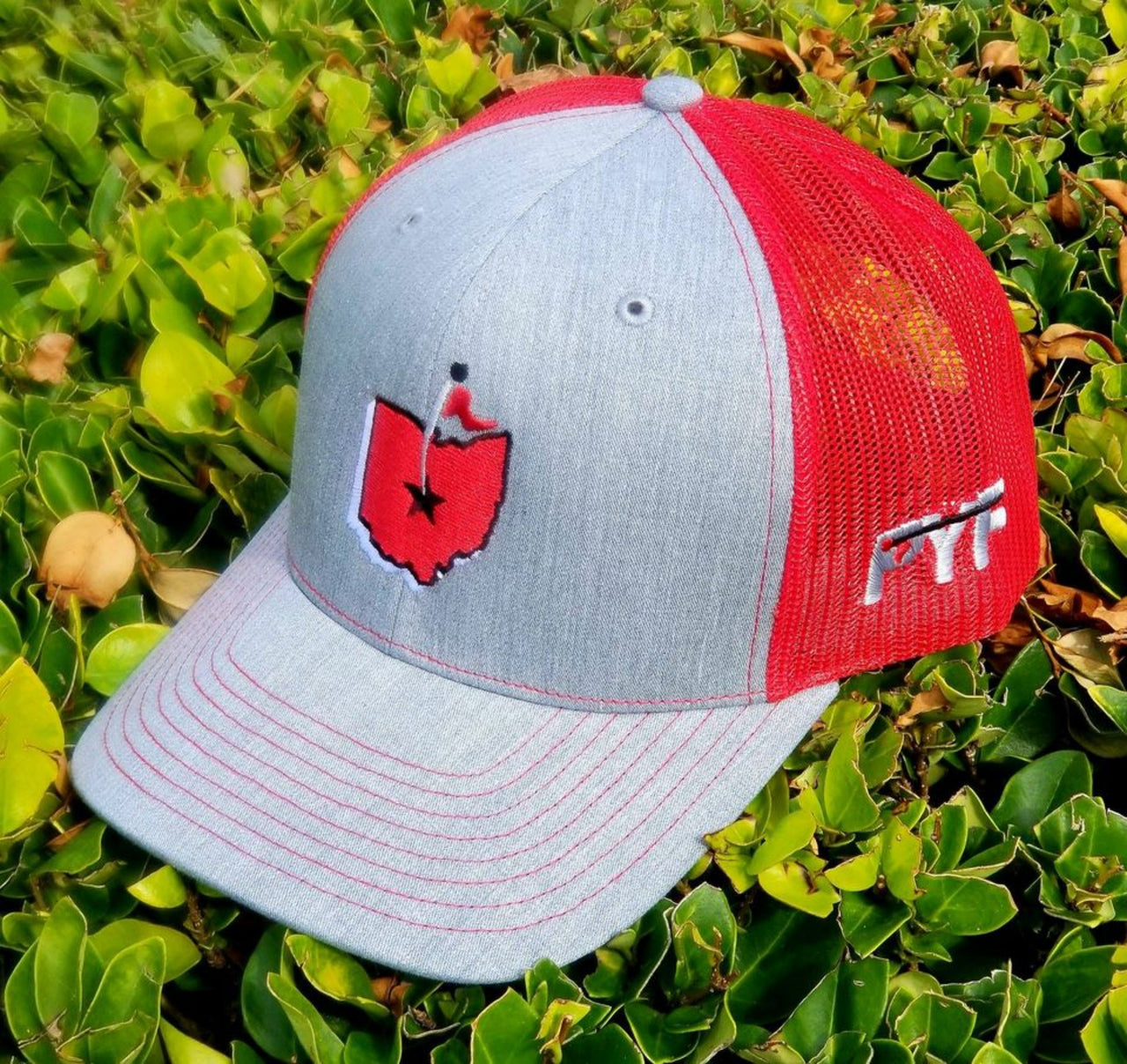 CXII Mesh Hat - Columbus, Ohio (Red State/Heather Gray-Red)