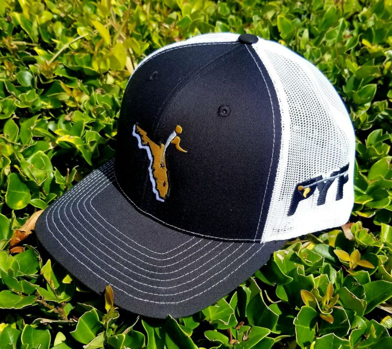CXII Mesh Hat - Orlando, Florida (Gold State/Black-White)